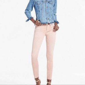 🍀Lucky Brand Pink Ava Skinny’s with Fringed Ankle